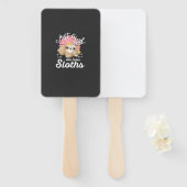 Gewoon een meisje dat van luiaard Tee houdt Mooie  Handwaaier (Voorkant en achterkant)