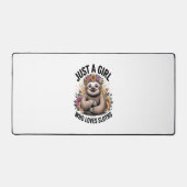 gewoon een meisje dat van luiaards houdt bureaumat (Voorkant)