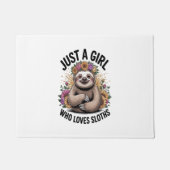 gewoon een meisje dat van luiaards houdt deurmat (Voorkant)