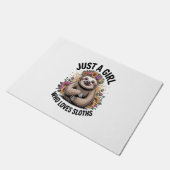 gewoon een meisje dat van luiaards houdt deurmat (Schuin)