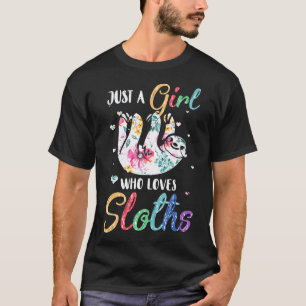 Gewoon Een Meisje Dat Van Luiaards Houdt Schattige T-shirt