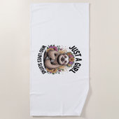 gewoon een meisje dat van luiaards houdt strandlaken (Voorkant)