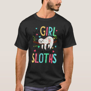 Gewoon Een Meisje Dat Van Luiaards Moederdag Houdt T-shirt
