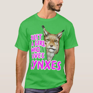 Gewoon een meisje dat van lynxen houdt t-shirt