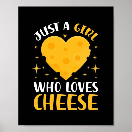 Gewoon een meisje dat van Mac Cheese Funny Food Pu Poster (Voorkant)