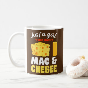 Gewoon een meisje dat van Mac Cheese Funny Macaron Koffiemok
