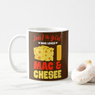 Gewoon een meisje dat van Mac Cheese Funny Macaron Koffiemok