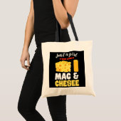 Gewoon een meisje dat van Mac Cheese Funny Macaron Tote Bag (Voorkant (product))