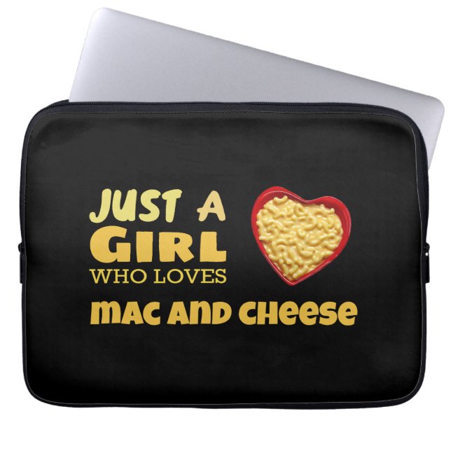 Gewoon een meisje dat van mac en kaas houdt laptop sleeve (Voorkant)