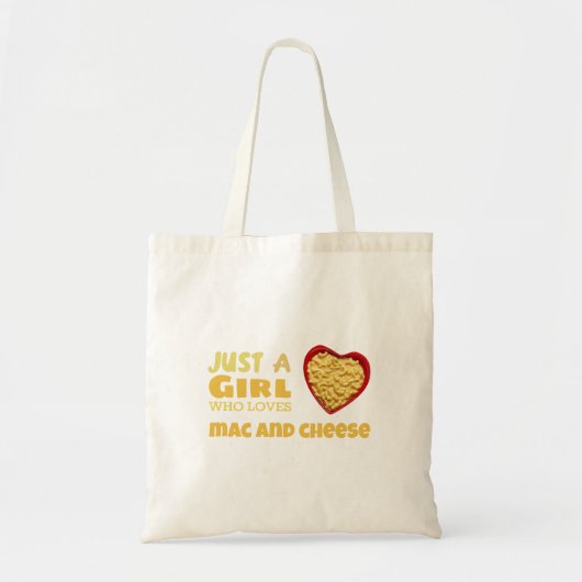 Gewoon een meisje dat van mac en kaas houdt tote bag (Voorkant)