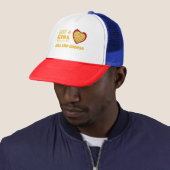 Gewoon een meisje dat van mac en kaas houdt trucker pet (In situ)