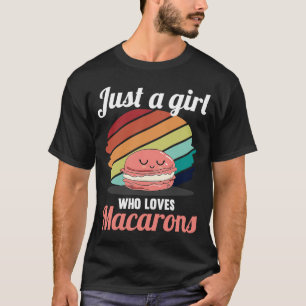 Gewoon Een Meisje Dat Van Macarons Houdt Retro Vro T-shirt