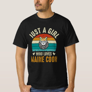Gewoon een meisje dat van Maine Coon houdt T-shirt