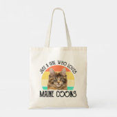 Gewoon een meisje dat van Maine Coons houdt Tote Bag (Achterkant)