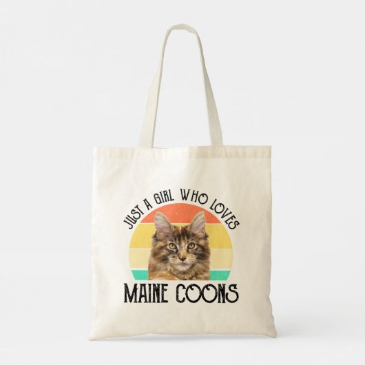 Gewoon een meisje dat van Maine Coons houdt Tote Bag (Achterkant)