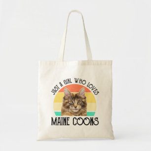 Gewoon een meisje dat van Maine Coons houdt Tote Bag