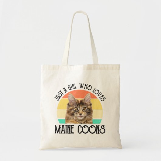 Gewoon een meisje dat van Maine Coons houdt Tote Bag (Voorkant)