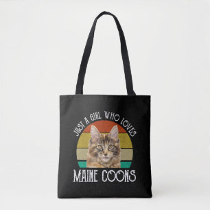 Gewoon een meisje dat van Maine Coons houdt Tote Bag