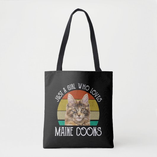 Gewoon een meisje dat van Maine Coons houdt Tote Bag (Voorkant)