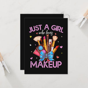 Gewoon een meisje dat van make-up houdt kaart
