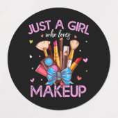 Gewoon een meisje dat van make-up houdt labels (Design 2)