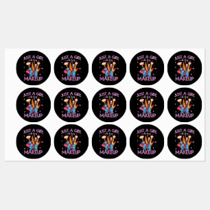 Gewoon een meisje dat van make-up houdt labels