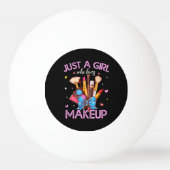 Gewoon een meisje dat van make-up houdt pingpongbal (Voorkant)