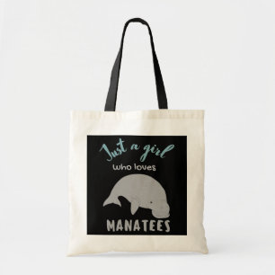 Gewoon een meisje dat van Manatees Trendy Manatees Tote Bag