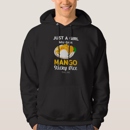 Gewoon een meisje dat van Mango Sticky Rice Thaila Hoodie (Voorkant)