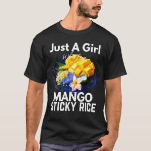Gewoon een meisje dat van Mango Sticky Rice Thaila T-shirt