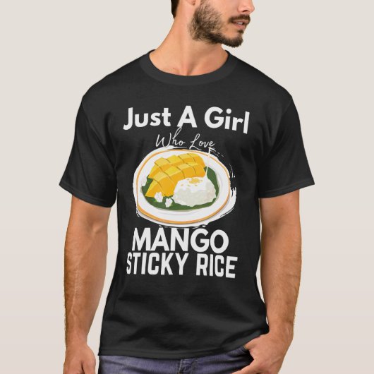 Gewoon een meisje dat van Mango Sticky Rice Thaila T-shirt (Voorkant)
