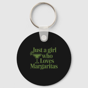 Gewoon Een Meisje Dat Van Margaritas Houdt Grappig Sleutelhanger
