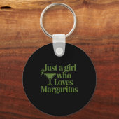 Gewoon Een Meisje Dat Van Margaritas Houdt Grappig Sleutelhanger (Voorkant)