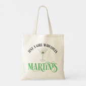 Gewoon Een Meisje Dat Van Martinis Houdt Tote Bag (Achterkant)