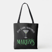 Gewoon Een Meisje Dat Van Martinis Houdt Tote Bag (Achterkant)