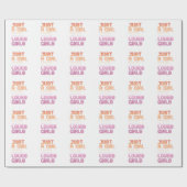 Gewoon een meisje dat van meisjes houdt cadeaupapier (Vlak)