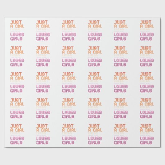 Gewoon een meisje dat van meisjes houdt cadeaupapier (Vlak)