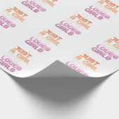 Gewoon een meisje dat van meisjes houdt cadeaupapier (Hoek)