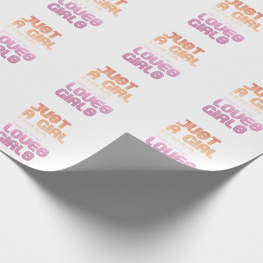 Gewoon een meisje dat van meisjes houdt cadeaupapier (Hoek)