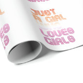 Gewoon een meisje dat van meisjes houdt cadeaupapier (Rol Hoek)