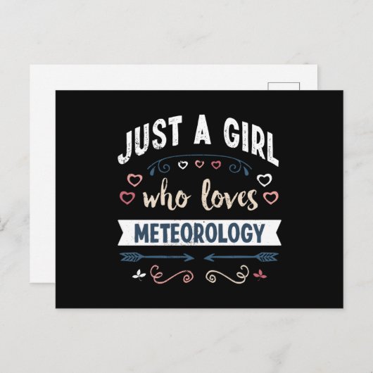 Gewoon een meisje dat van meteorologie houdt Grapp Briefkaart (Voorkant / Achterkant)