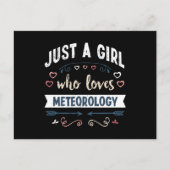 Gewoon een meisje dat van meteorologie houdt Grapp Briefkaart (Voorkant)