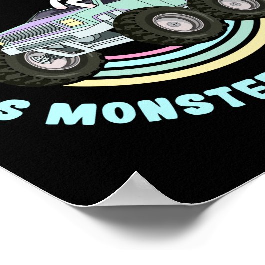 Gewoon een meisje dat van Monster Trucks houdt en  Poster (Hoek)
