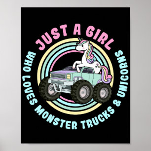Gewoon een meisje dat van Monster Trucks houdt en Poster