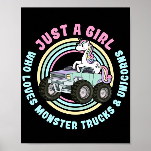 Gewoon een meisje dat van Monster Trucks houdt en  Poster (Voorkant)