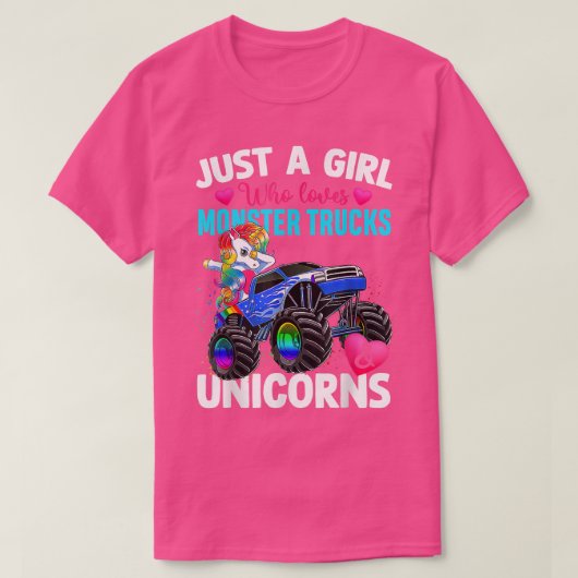 Gewoon een meisje dat van Monster Trucks houdt en  T-shirt (Design voorkant)