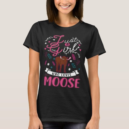 Gewoon een meisje dat van Moose Scandinavia Moose T-shirt (Voorkant)