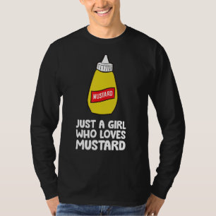 Gewoon een meisje dat van mosterd houdt Grappige G T-shirt