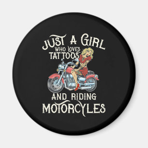 Gewoon een meisje dat van motorfietsen houdt, grap magneet