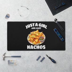 Gewoon een meisje dat van nacho's houdt, grappige bureaumat